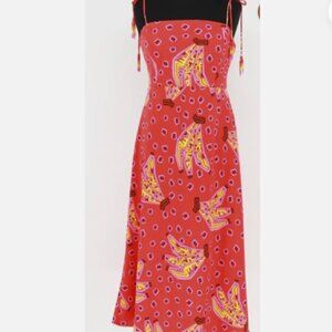 House of Harlow 1960 Cut Out Back Spaghetti Strap With Bead Tassels Dress Medium